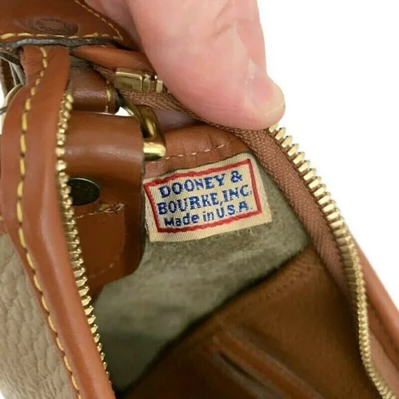 Dooney & Bourke Hobo Bag Purse Style R152 TP All Weather Leather Pebbled - Picture 10 of 10